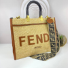 حقيبة يد ذهبي شريط بني فيندي FENDI