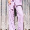 Lilac purple linen pants