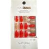 أظافر Nails دراجات مختلفه 24 قطعة Nail fairy أحمر وبيج
