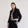 Contrast Cropped Black Set