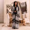 3ARIQA "Black and white Pattern" Kaftan